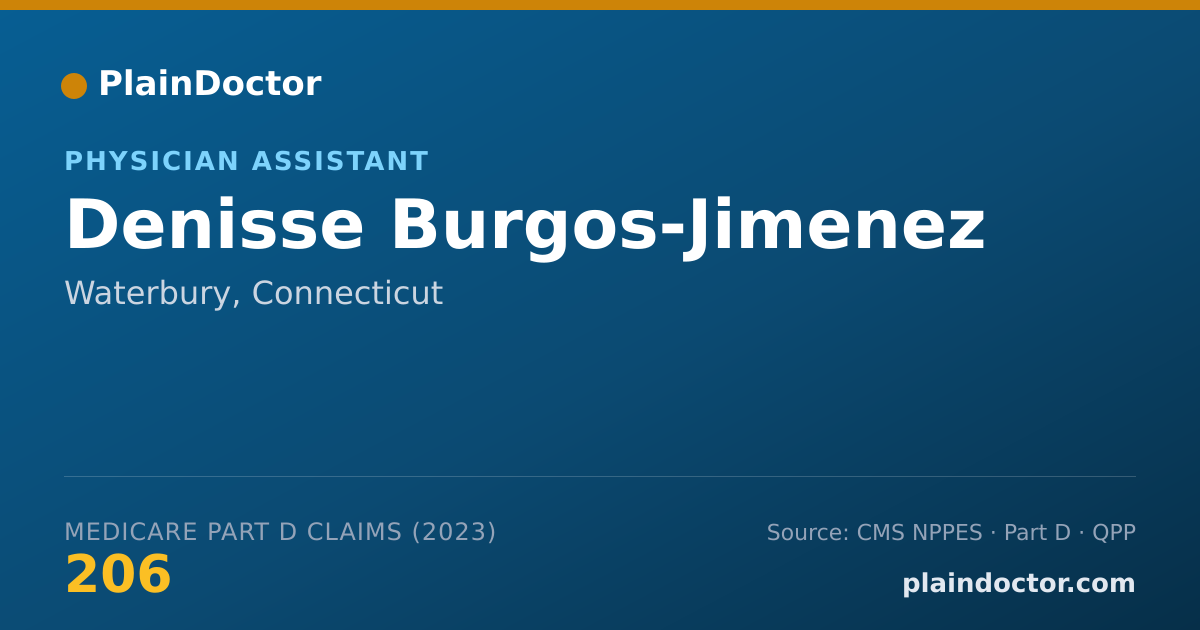 Shareable card for Denisse Burgos-Jimenez - Physician Assistant, Waterbury, CT