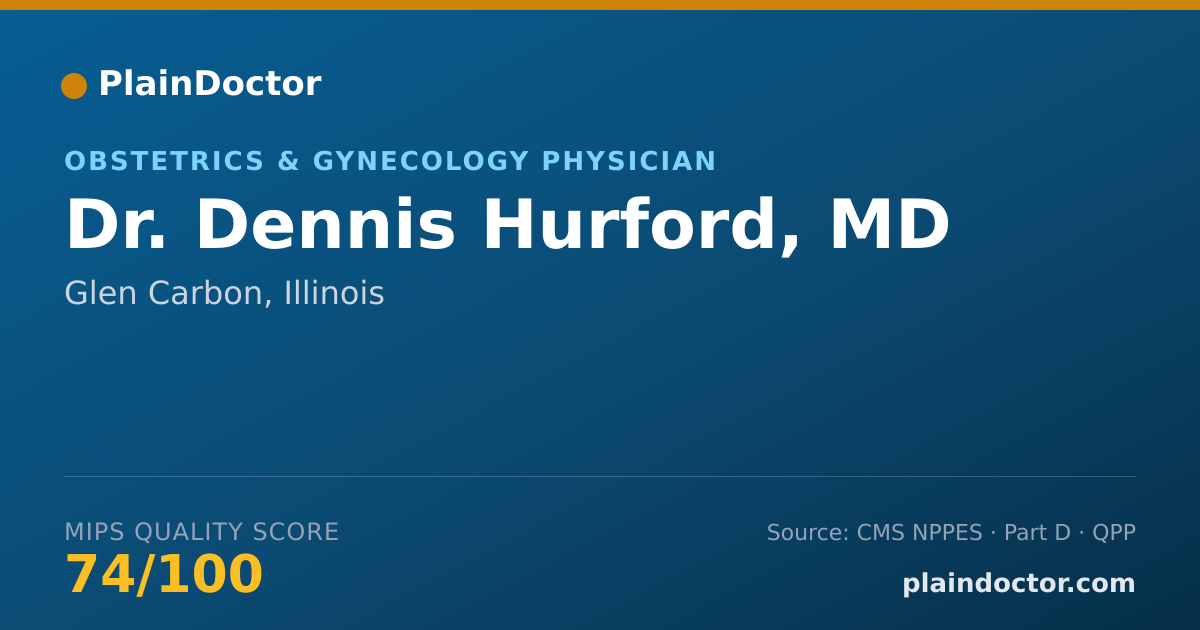 Shareable card for Dennis Hurford, MD - Obstetrics & Gynecology Physician, Glen Carbon, IL