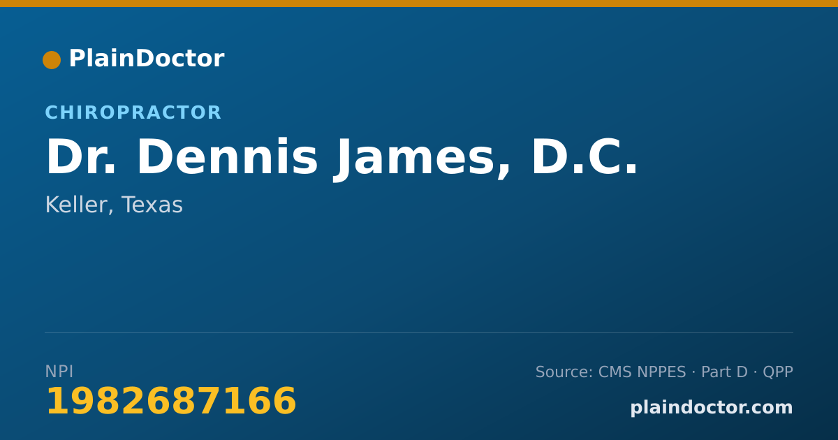 Shareable card for Dennis James, D.C. - Chiropractor, Keller, TX