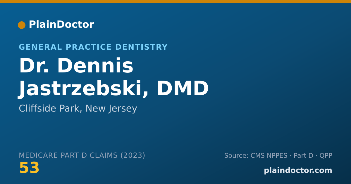 Shareable card for Dennis Jastrzebski, DMD - General Practice Dentistry, Cliffside Park, NJ