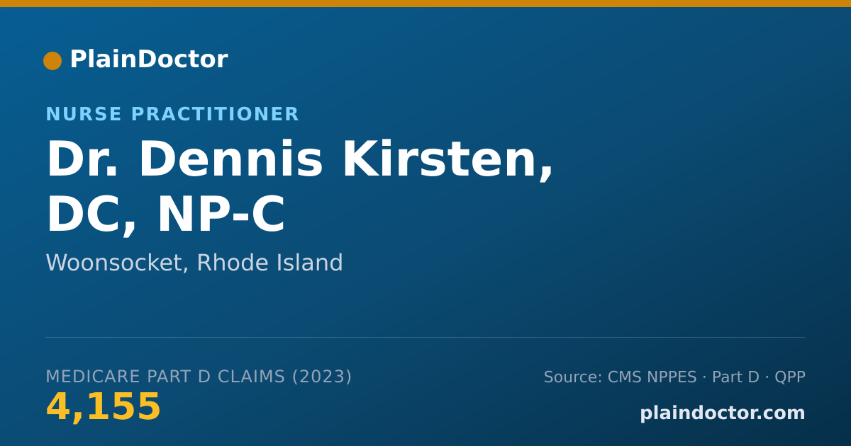 Shareable card for Dennis Kirsten, DC, NP-C - Nurse Practitioner, Woonsocket, RI