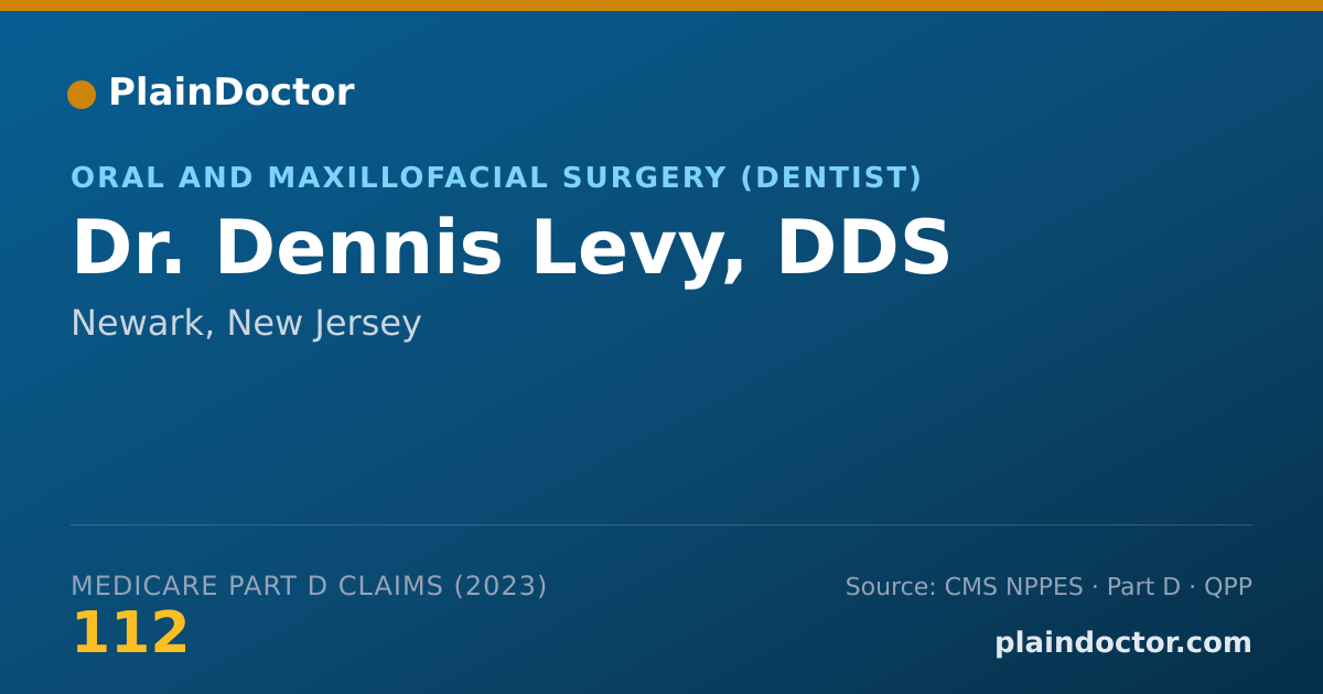 Shareable card for Dennis Levy, DDS - Oral and Maxillofacial Surgery (Dentist), Newark, NJ
