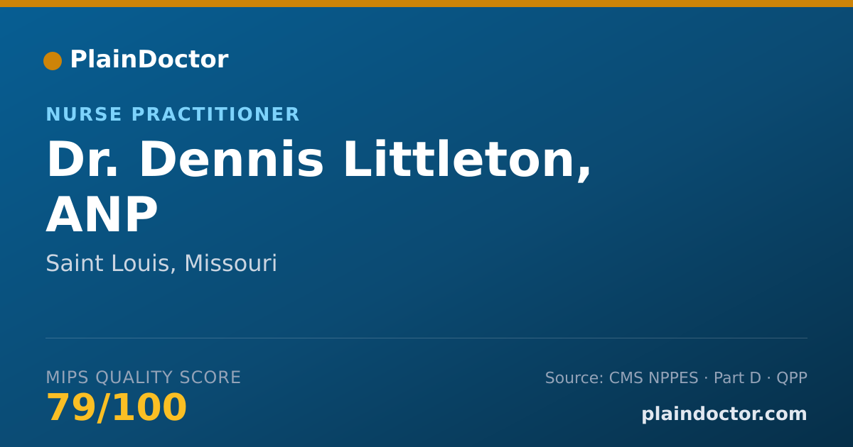 Shareable card for Dennis Littleton, ANP - Nurse Practitioner, Saint Louis, MO