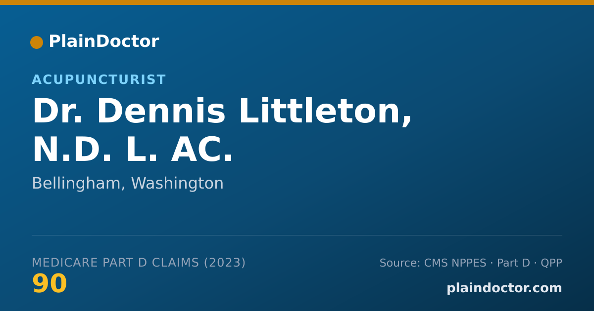 Shareable card for Dennis Littleton, N.D.  L. AC. - Acupuncturist, Bellingham, WA