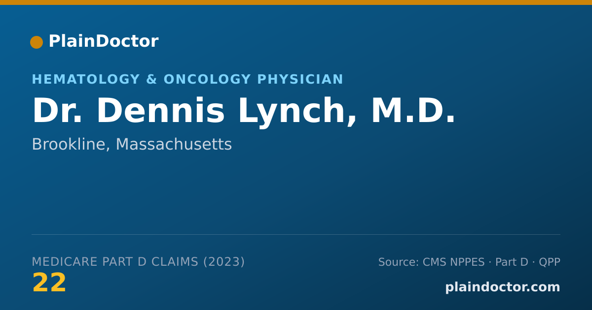Shareable card for Dennis Lynch, M.D. - Hematology & Oncology Physician, Brookline, MA