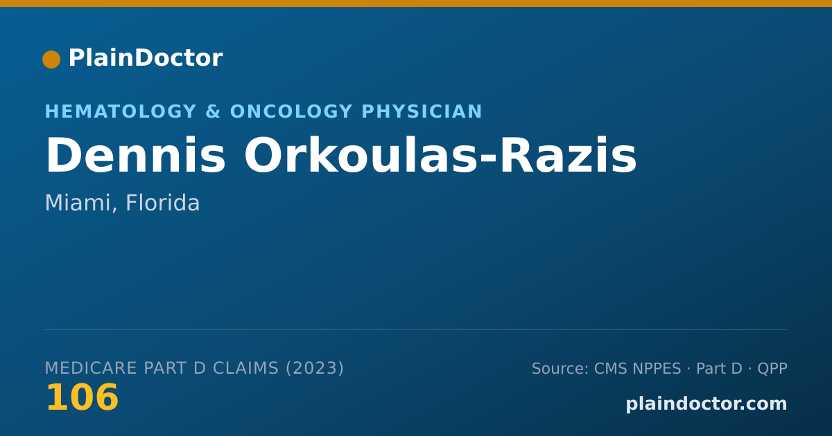 Shareable card for Dennis Orkoulas-Razis - Hematology & Oncology Physician, Miami, FL