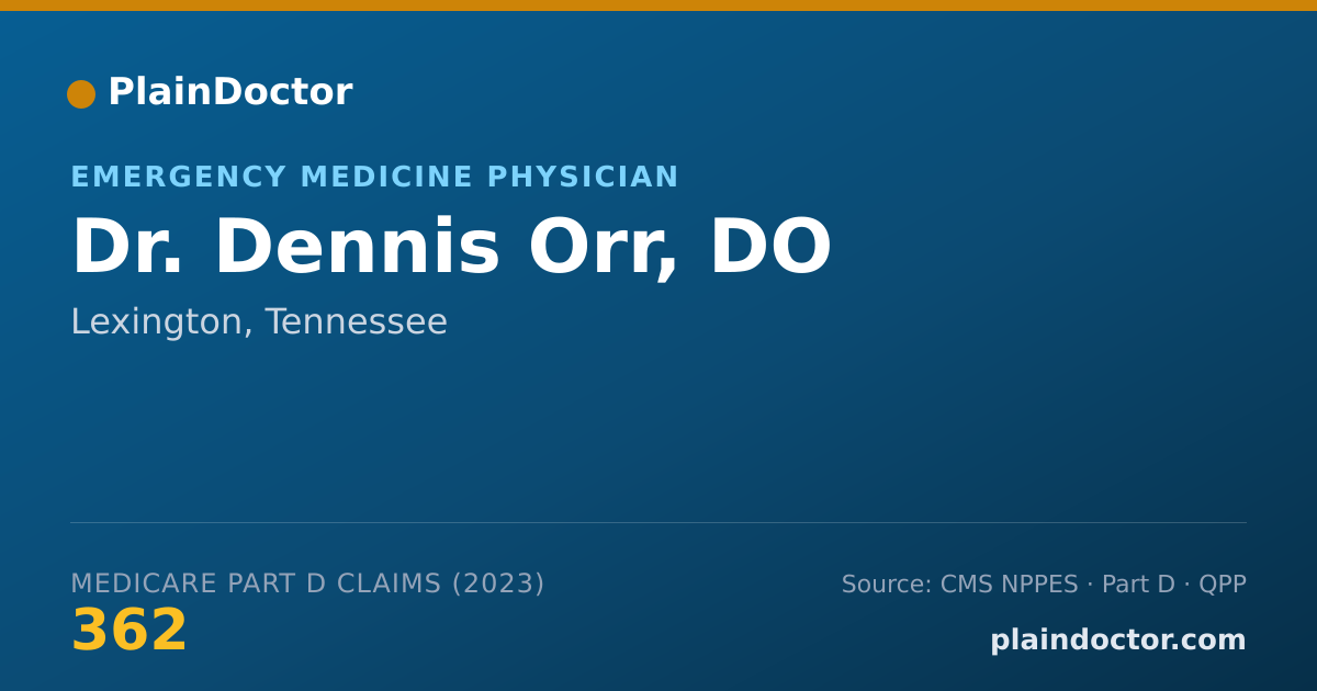 Shareable card for Dennis Orr, DO - Emergency Medicine Physician, Lexington, TN
