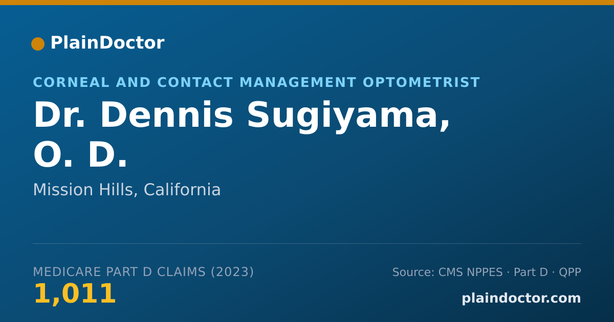 Shareable card for Dennis Sugiyama, O. D. - Corneal and Contact Management Optometrist, Mission Hills, CA