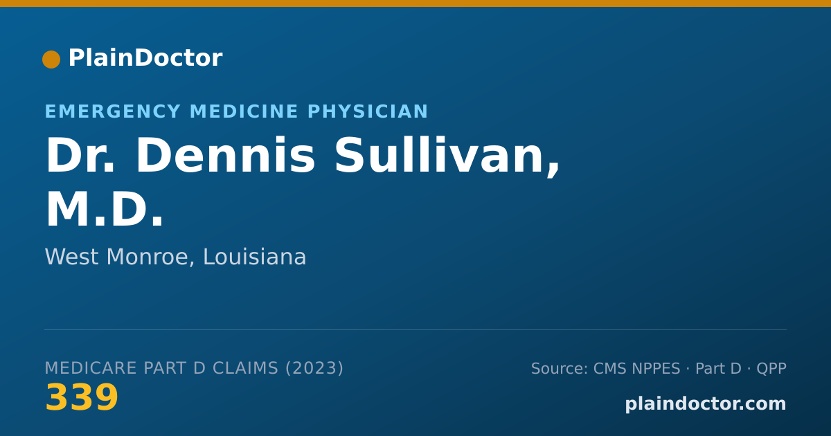 Shareable card for Dennis Sullivan, M.D. - Emergency Medicine Physician, West Monroe, LA