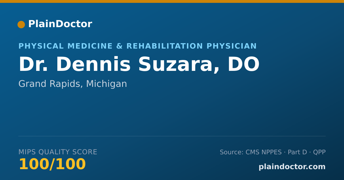 Shareable card for Dennis Suzara, DO - Physical Medicine & Rehabilitation Physician, Grand Rapids, MI