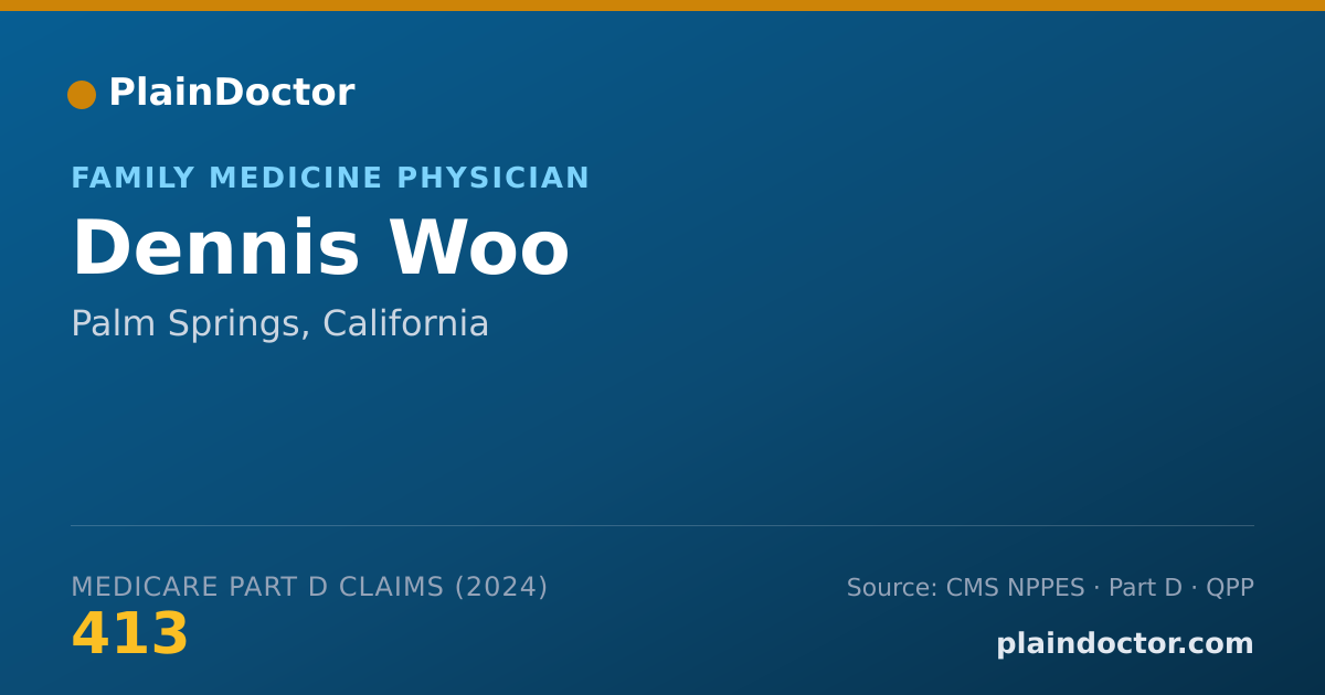Shareable card for Dennis Woo - Family Medicine Physician, Palm Springs, CA