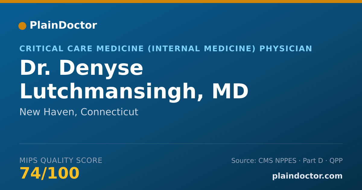 Shareable card for Denyse Lutchmansingh, MD - Critical Care Medicine (Internal Medicine) Physician, New Haven, CT