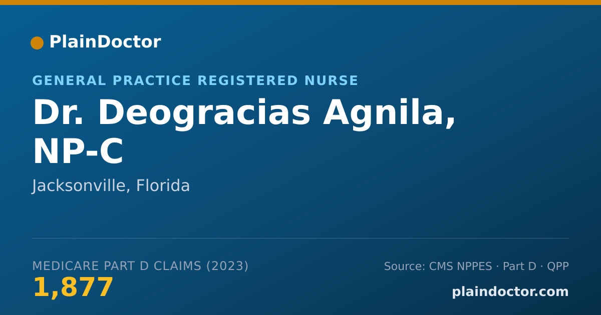Shareable card for Deogracias Agnila, NP-C - General Practice Registered Nurse, Jacksonville, FL