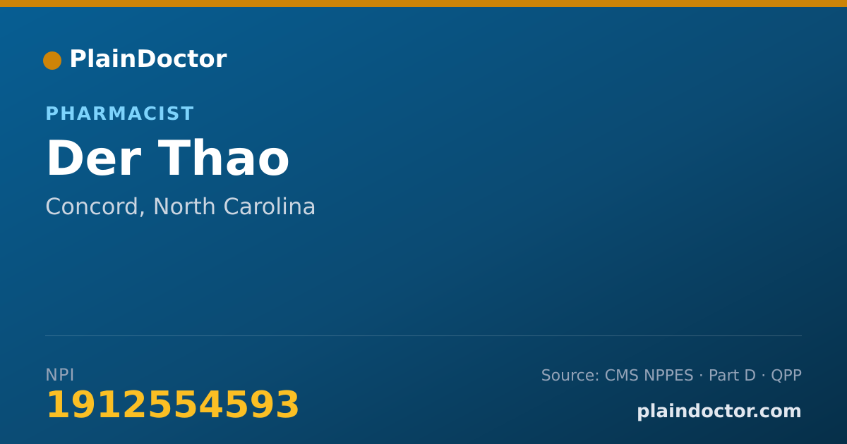 Shareable card for Der Thao - Pharmacist, Concord, NC