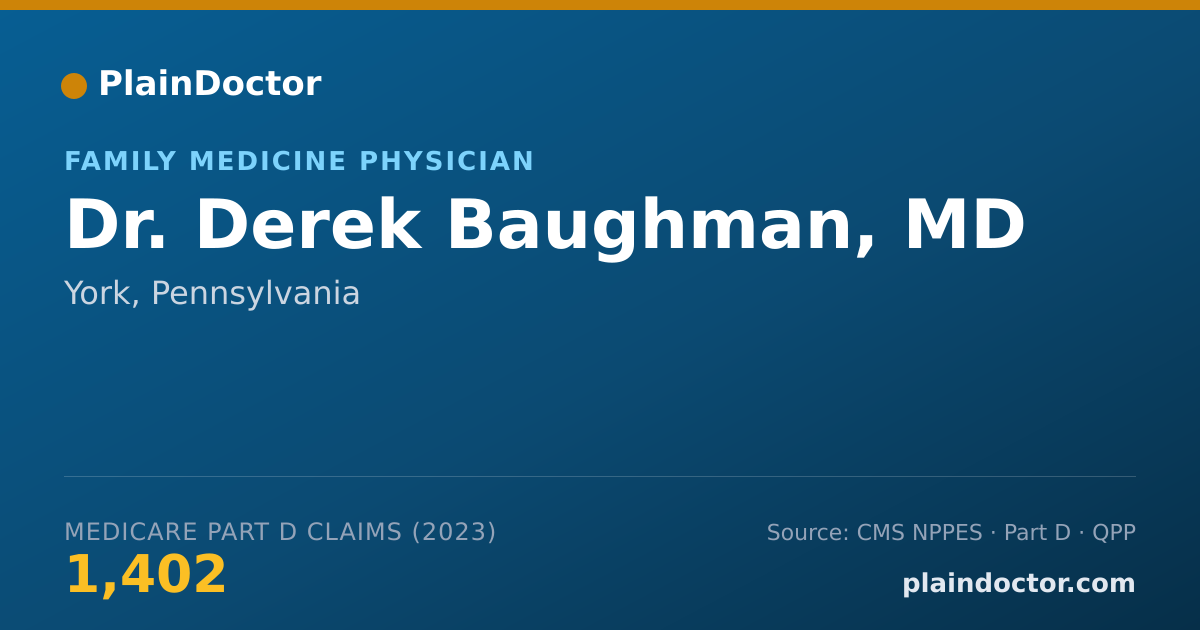 Shareable card for Derek Baughman, MD - Family Medicine Physician, York, PA
