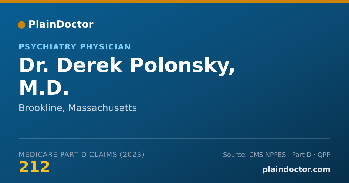 Shareable card for Derek Polonsky, M.D. - Psychiatry Physician, Brookline, MA