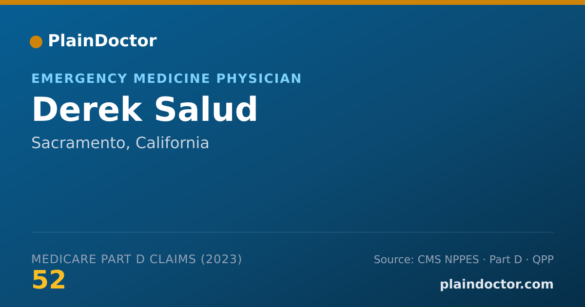 Shareable card for Derek Salud - Emergency Medicine Physician, Sacramento, CA