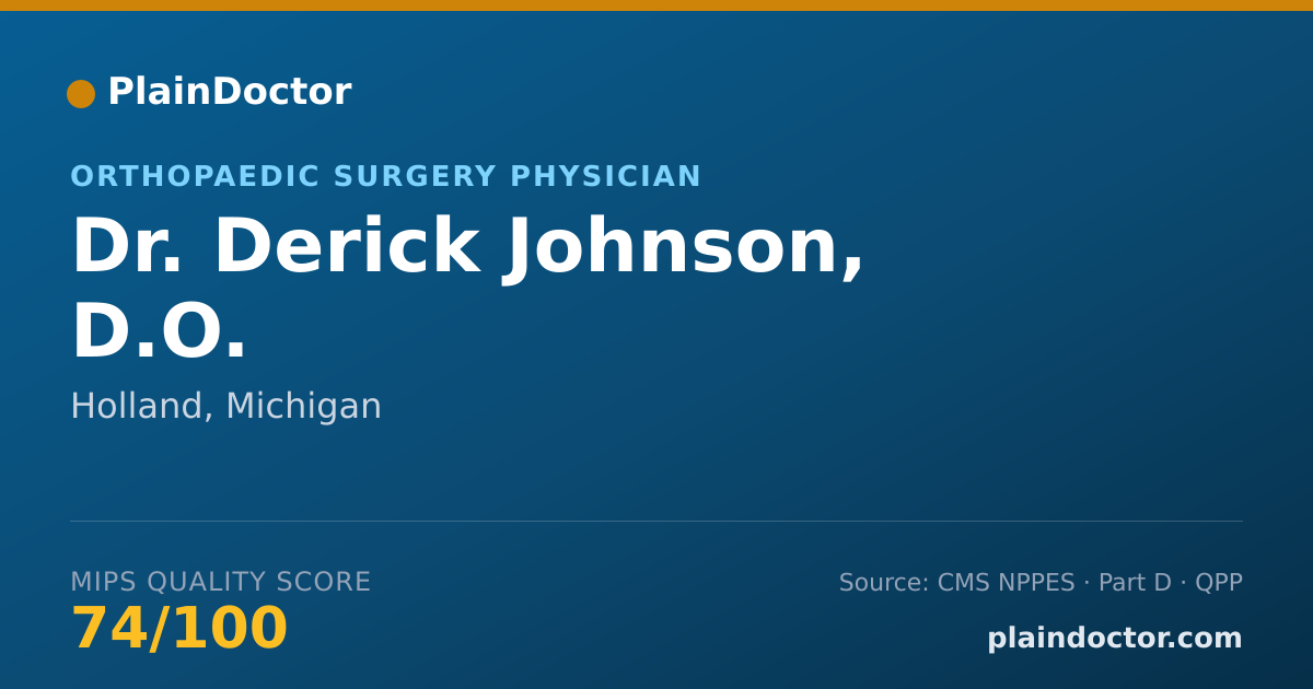 Shareable card for Derick Johnson, D.O. - Student in an Organized Health Care Education/Training Program, Holland, MI