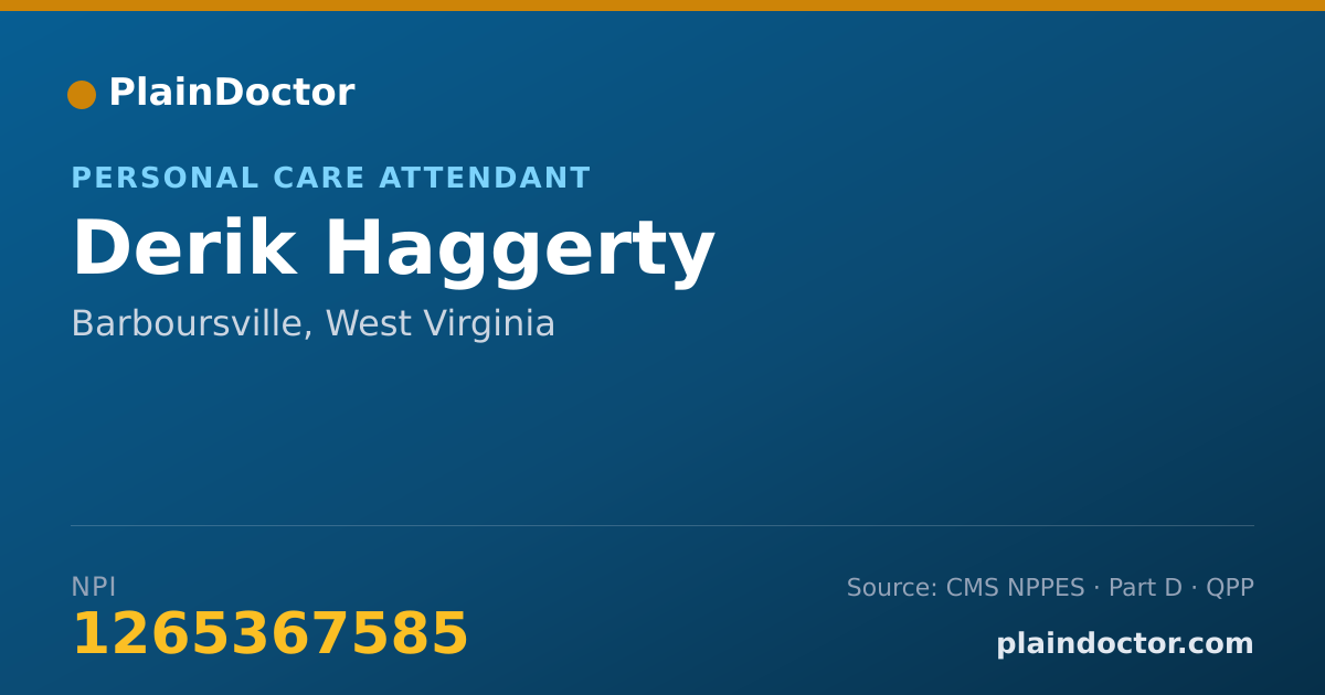 Shareable card for Derik Haggerty - Personal Care Attendant, Barboursville, WV