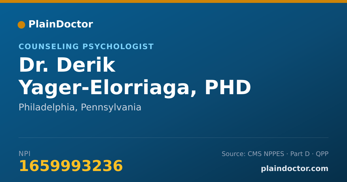 Shareable card for Derik Yager-Elorriaga, PHD - Counseling Psychologist, Philadelphia, PA