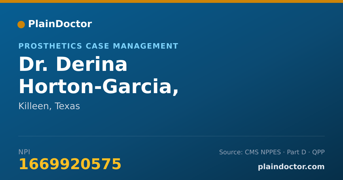 Shareable card for Derina Horton-Garcia, CERTIFIED HAIR LOSS - Prosthetics Case Management, Killeen, TX