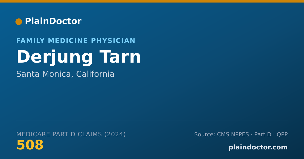 Shareable card for Derjung Tarn - Family Medicine Physician, Santa Monica, CA