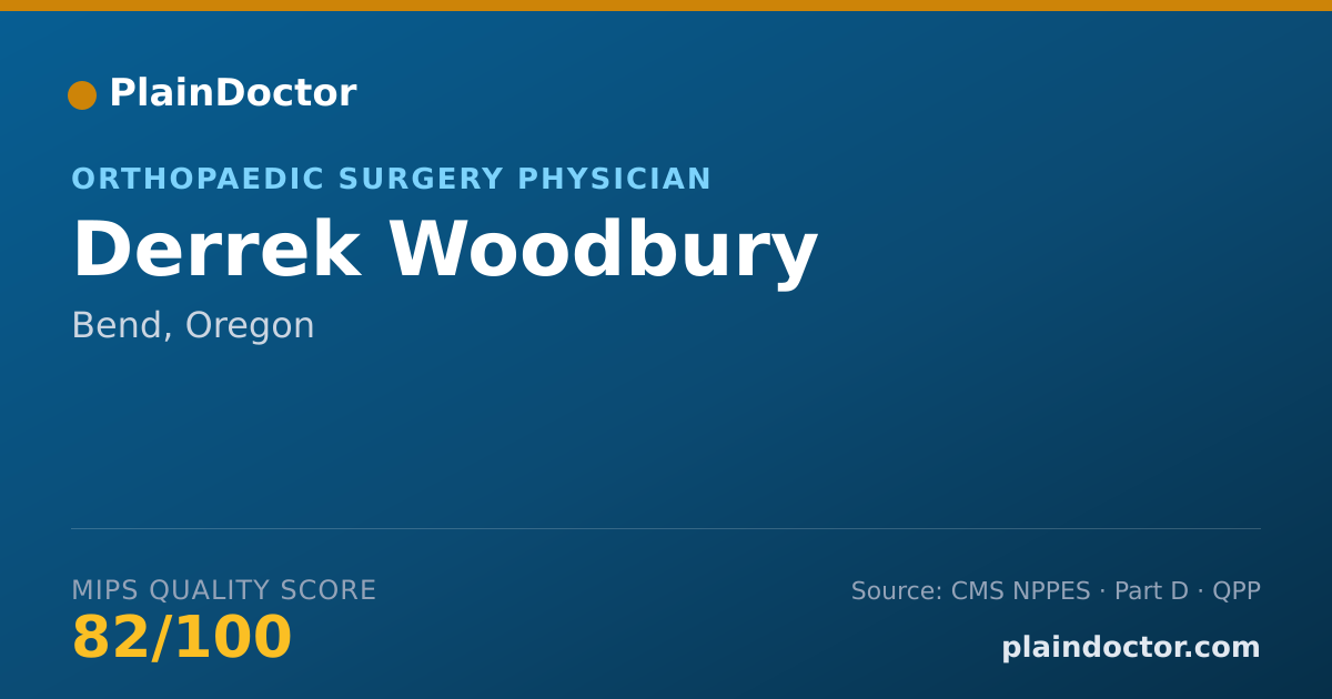 Shareable card for Derrek Woodbury - Orthopaedic Surgery Physician, Bend, OR