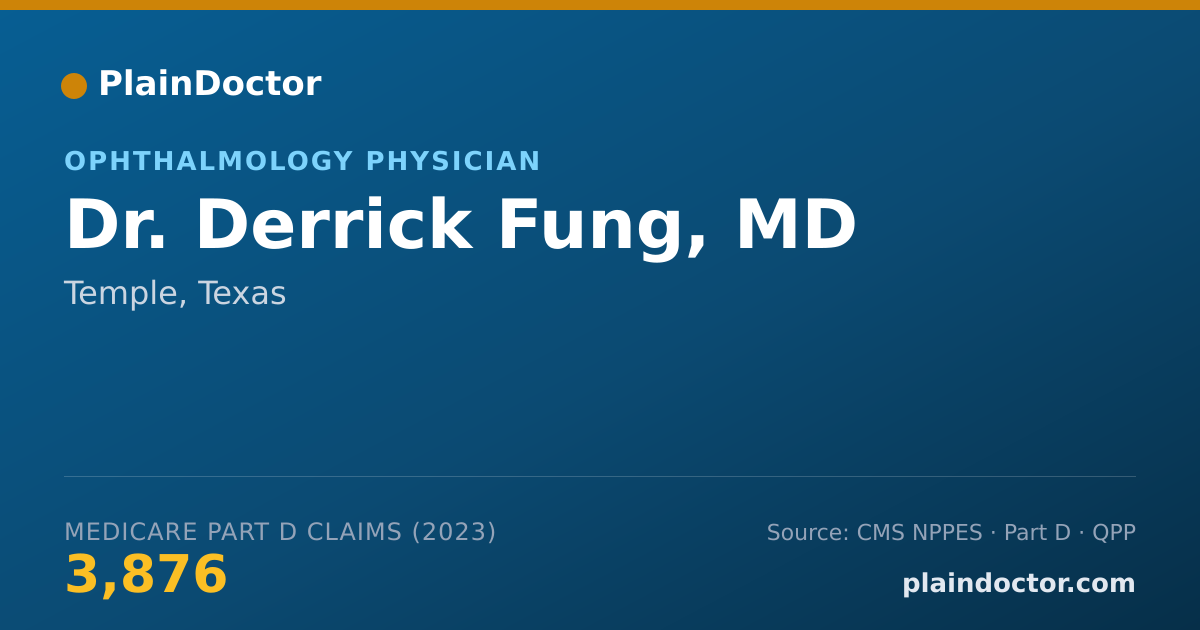 Shareable card for Derrick Fung, MD - Ophthalmology Physician, Temple, TX