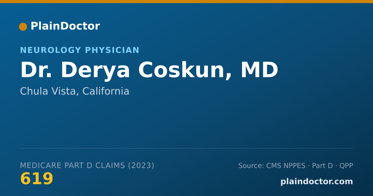 Shareable card for Derya Coskun, MD - Neurology Physician, Chula Vista, CA