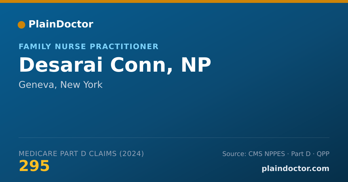 Shareable card for Desarai Conn, NP - Family Nurse Practitioner, Geneva, NY