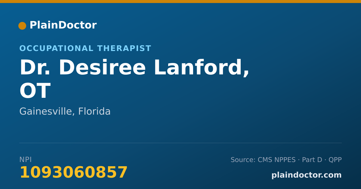 Shareable card for Desiree Lanford, OT - Occupational Therapist, Gainesville, FL
