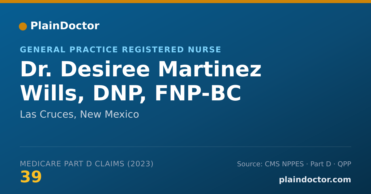 Shareable card for Desiree Martinez Wills, DNP, FNP-BC - General Practice Registered Nurse, Las Cruces, NM