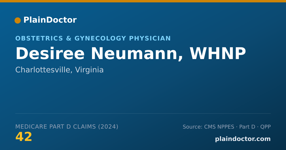 Shareable card for Desiree Neumann, WHNP - Obstetrics & Gynecology Physician, Charlottesville, VA