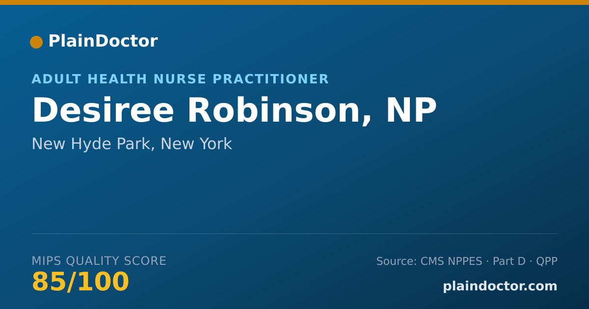 Shareable card for Desiree Robinson, NP - Adult Health Nurse Practitioner, New Hyde Park, NY