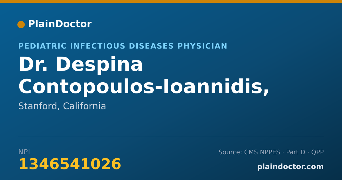 Shareable card for Despina Contopoulos-Ioannidis, MD - Pediatric Infectious Diseases Physician, Stanford, CA