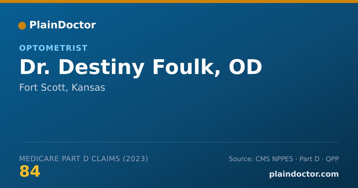 Shareable card for Destiny Foulk, OD - Optometrist, Fort Scott, KS