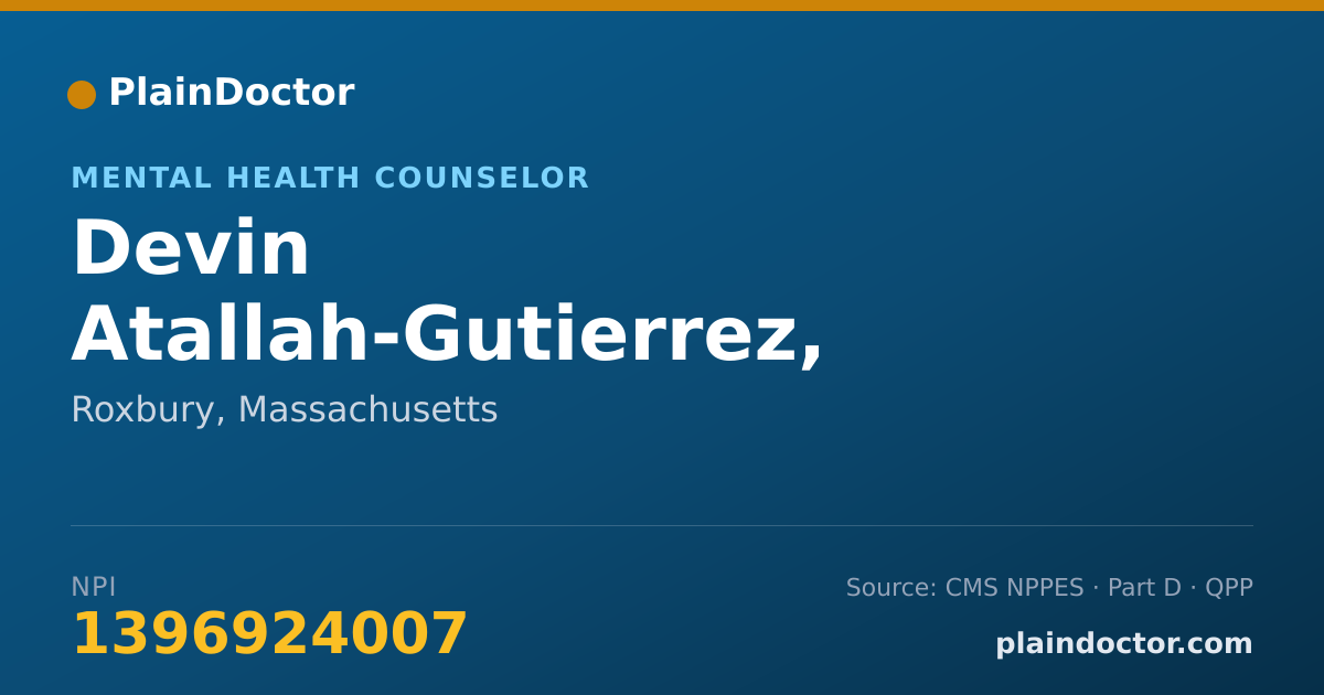 Shareable card for Devin Atallah-Gutierrez, M.A. - Mental Health Counselor, Roxbury, MA