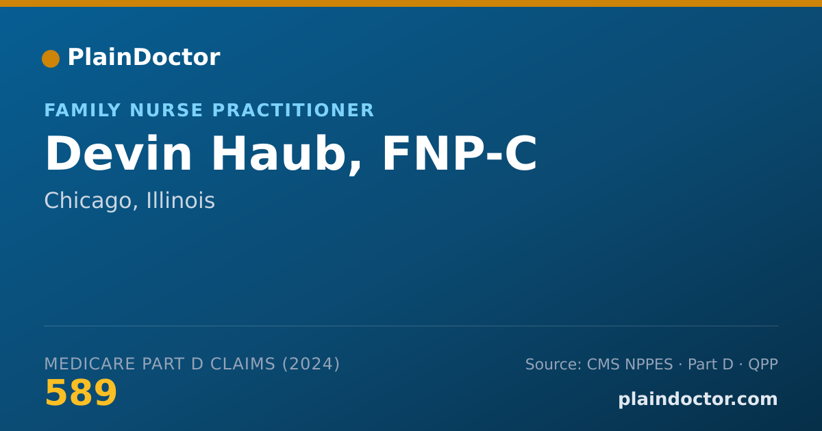 Shareable card for Devin Haub, FNP-C - Family Nurse Practitioner, Chicago, IL
