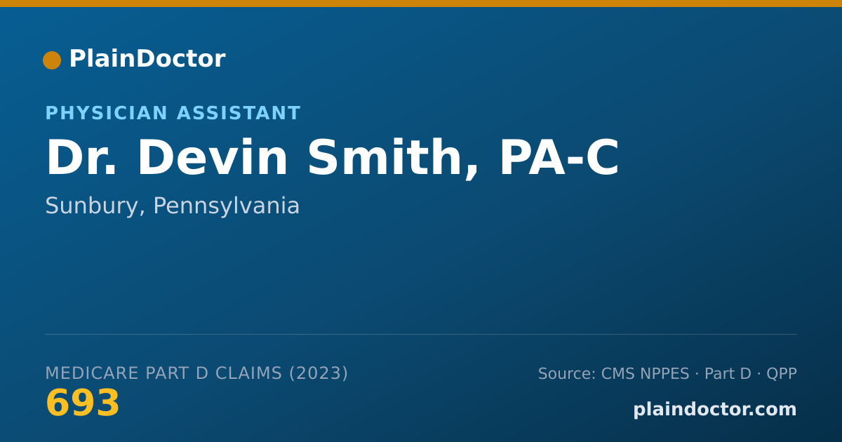 Shareable card for Devin Smith, PA-C - Physician Assistant, Sunbury, PA