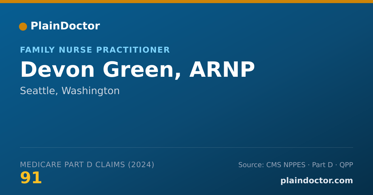 Shareable card for Devon Green, ARNP - Family Nurse Practitioner, Seattle, WA