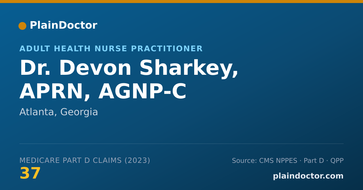 Shareable card for Devon Sharkey, APRN, AGNP-C - Adult Health Nurse Practitioner, Atlanta, GA