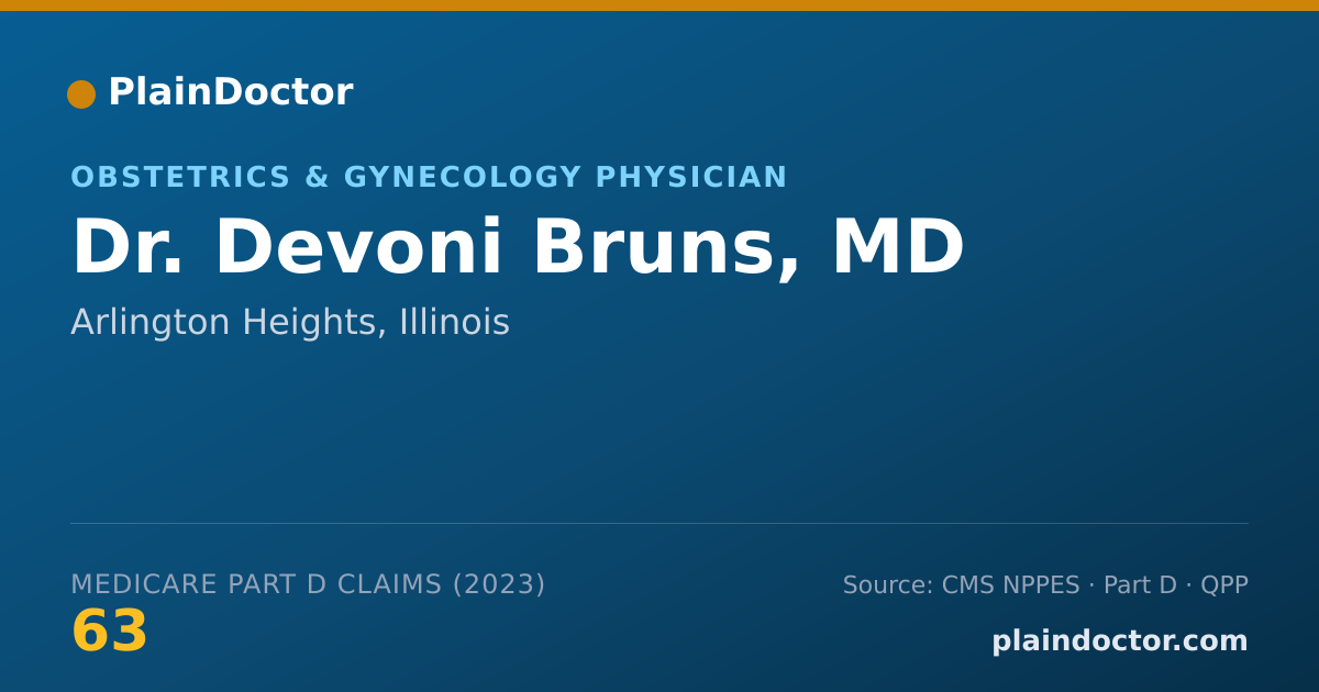 Shareable card for Devoni Bruns, MD - Obstetrics & Gynecology Physician, Arlington Heights, IL