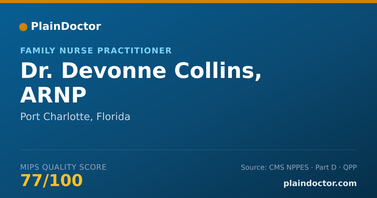 Shareable card for Devonne Collins, ARNP - Family Nurse Practitioner, Port Charlotte, FL