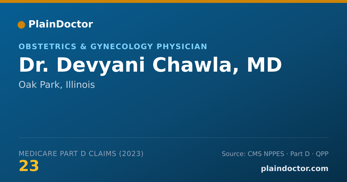 Shareable card for Devyani Chawla, MD - Obstetrics & Gynecology Physician, Oak Park, IL