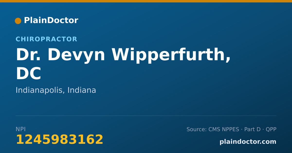 Shareable card for Devyn Wipperfurth, DC - Chiropractor, Indianapolis, IN