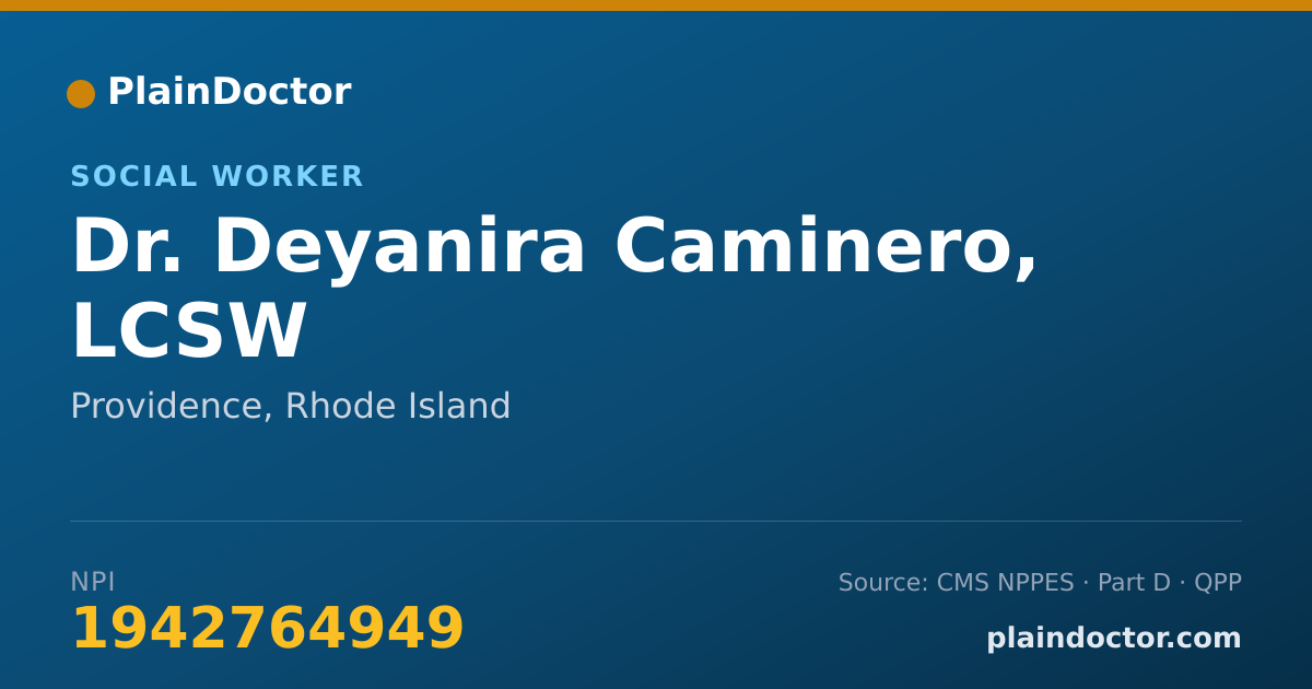 Shareable card for Deyanira Caminero, LCSW - Social Worker, Providence, RI