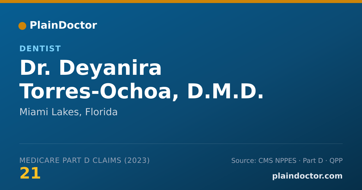 Shareable card for Deyanira Torres-Ochoa, D.M.D. - Dentist, Miami Lakes, FL