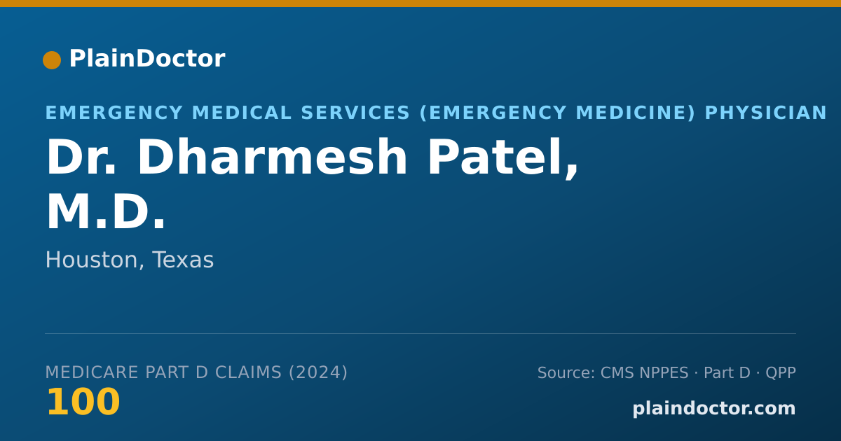 Shareable card for Dharmesh Patel, M.D. - Health & Wellness Coach, Houston, TX