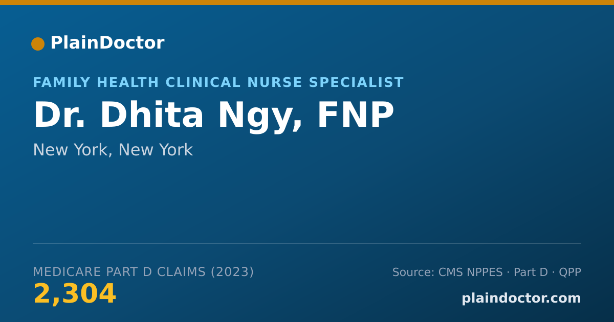 Shareable card for Dhita Ngy, FNP - Family Health Clinical Nurse Specialist, New York, NY