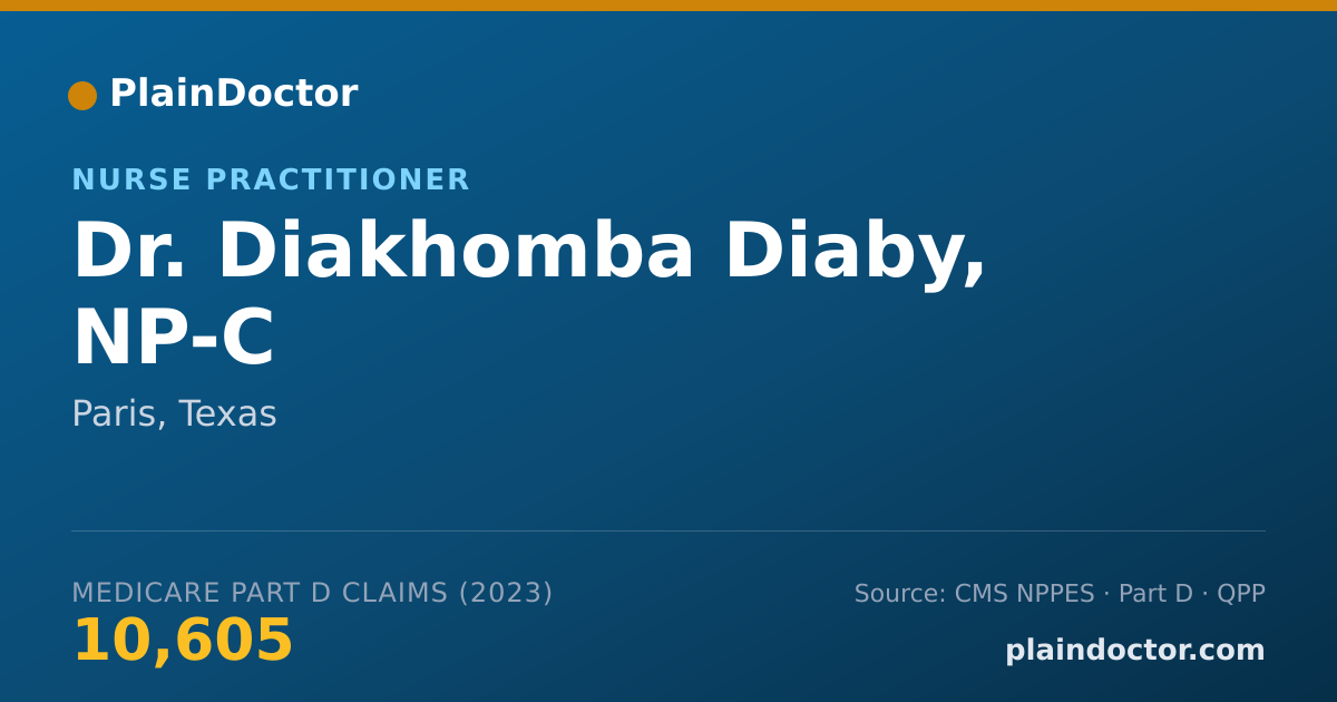 Shareable card for Diakhomba Diaby, NP-C - Nurse Practitioner, Paris, TX
